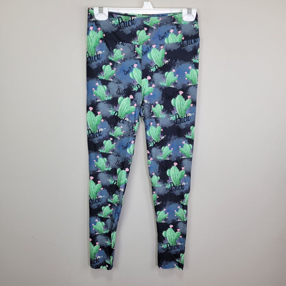 Dren Designs Don't Be A Prick Blooming‎ Cactus Polyester Spandex Ankle...